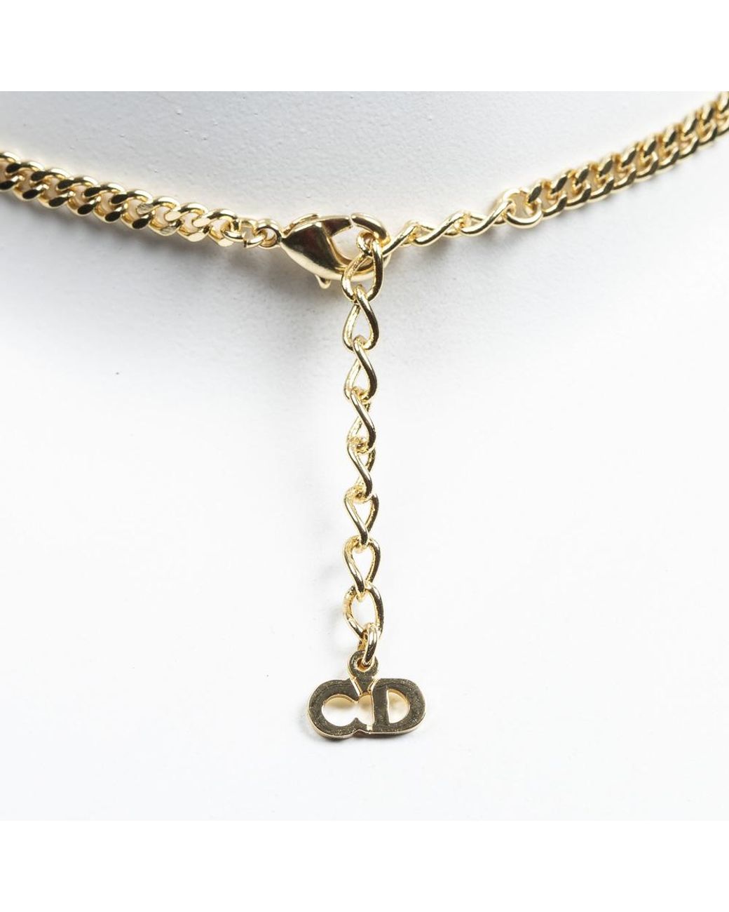 Collier avec cadenas et clé à logo Dior en coloris Jaune | Lyst