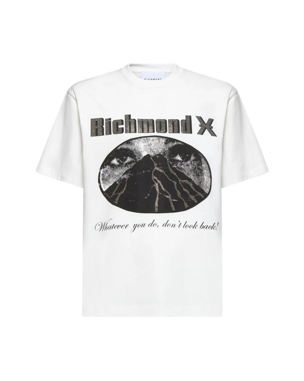 RICHMOND Tops ,Wit ,Katoen Graphic Print T-Shirt in het White voor heren