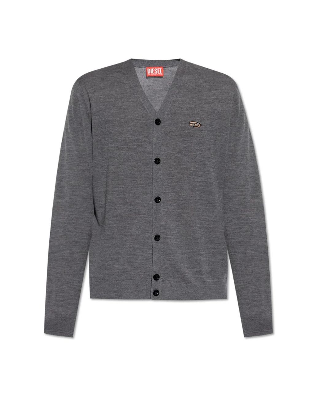 DIESEL Truien & Vesten ,Grijs ,Wol Cardigan K-Volto in het Gray voor heren