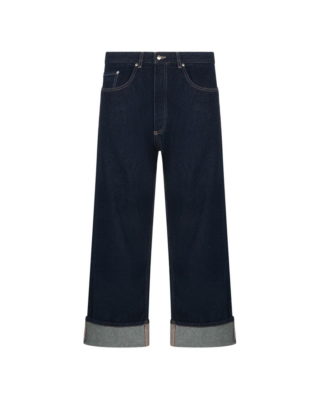 ICON DENIM Blue Wide Jeans for men