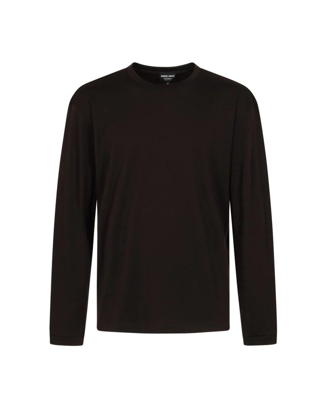 Giorgio Armani Black Long Sleeve T-Shirts for men