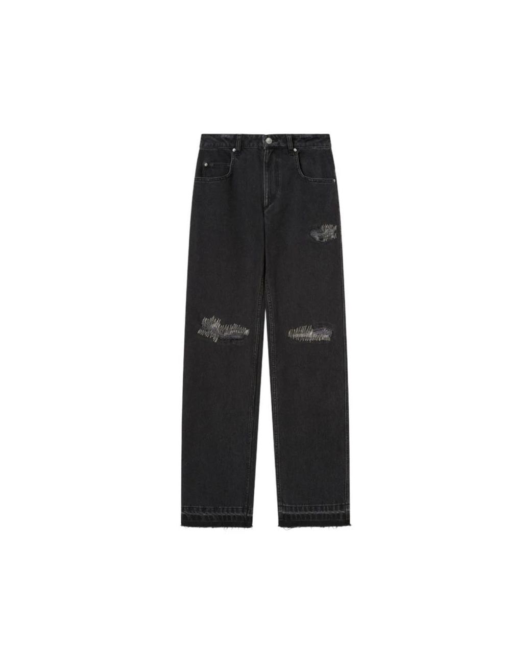 Isabel Marant Black Straight Fit Jeans