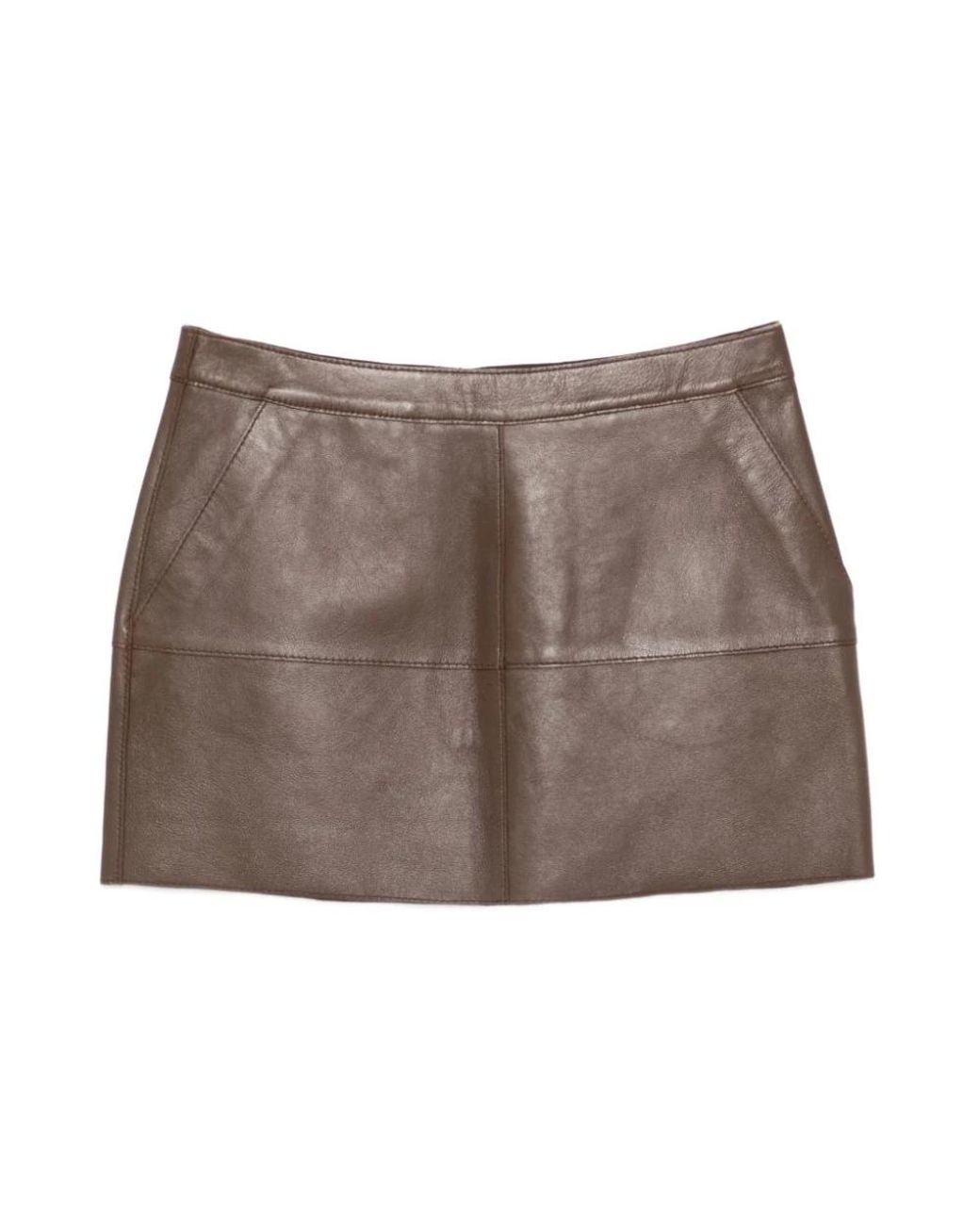 P.A.R.O.S.H. Brown Leather Skirts