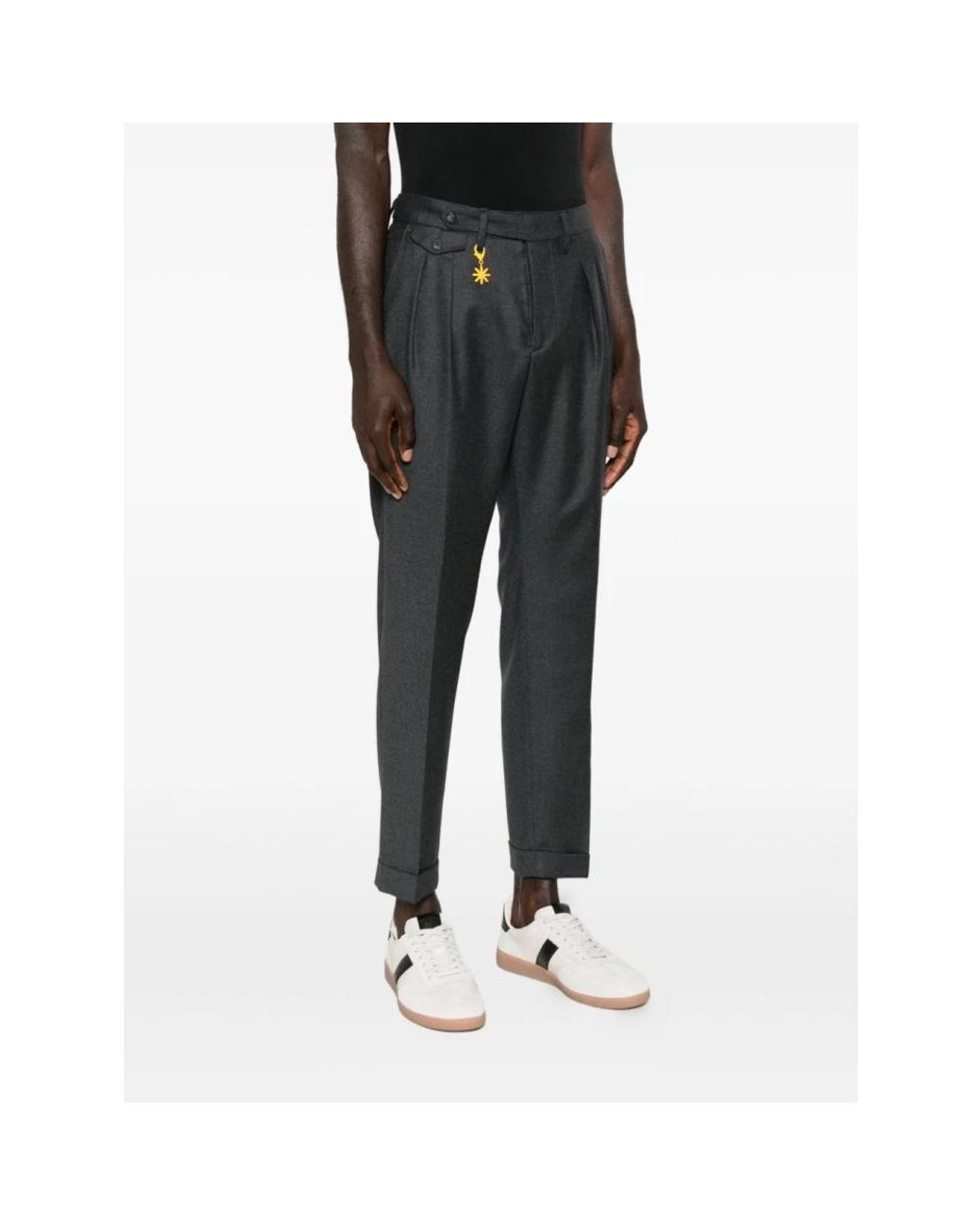 Manuel Ritz Gray Suit Trousers for men