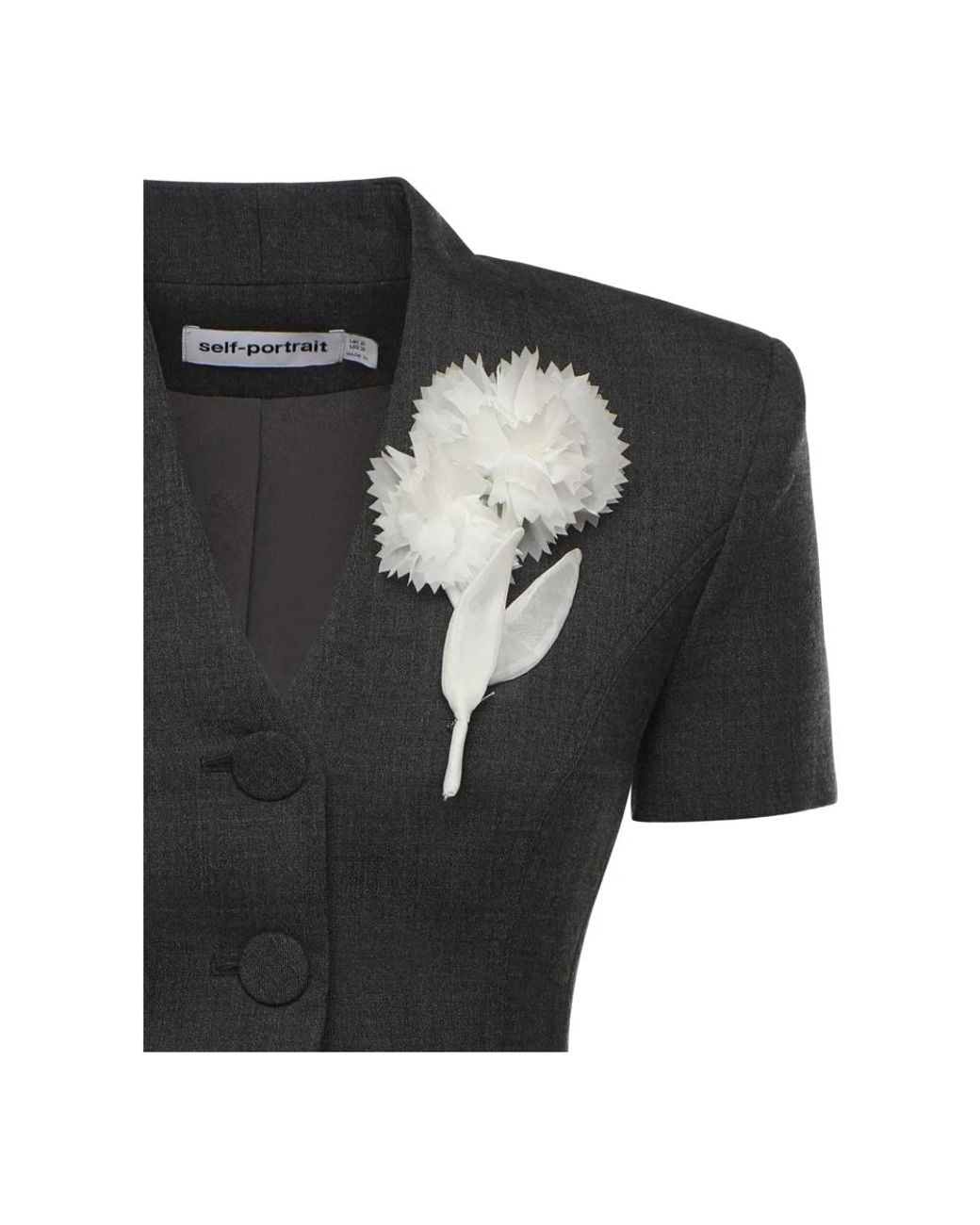 Self-Portrait Black Short Dresses