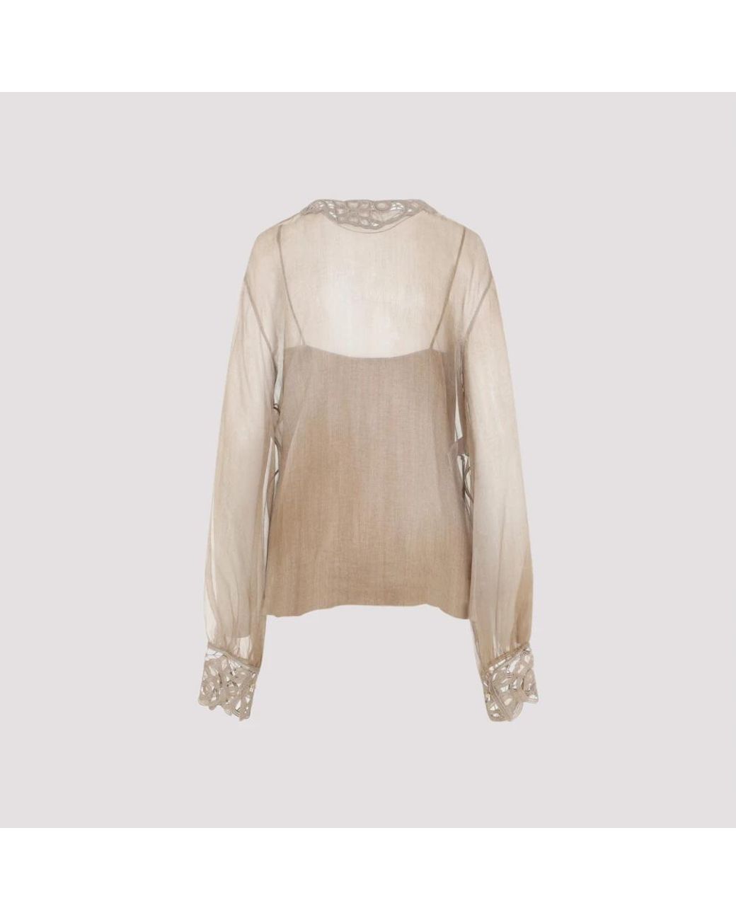 Ermanno Scervino Natural Blouses