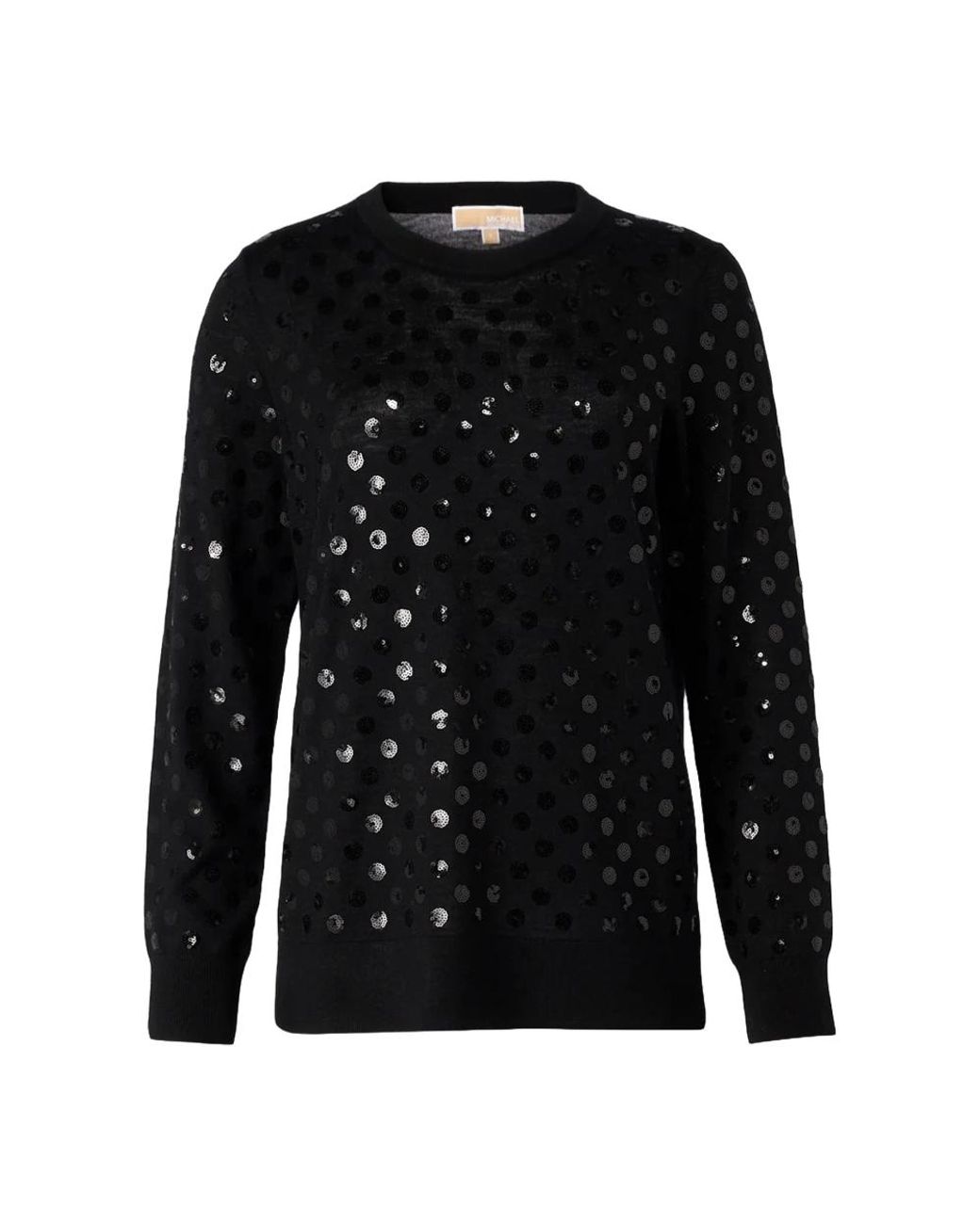 Jersey Negro Con Lentejuelas, Mujer, Talla Michael Kors de color Black