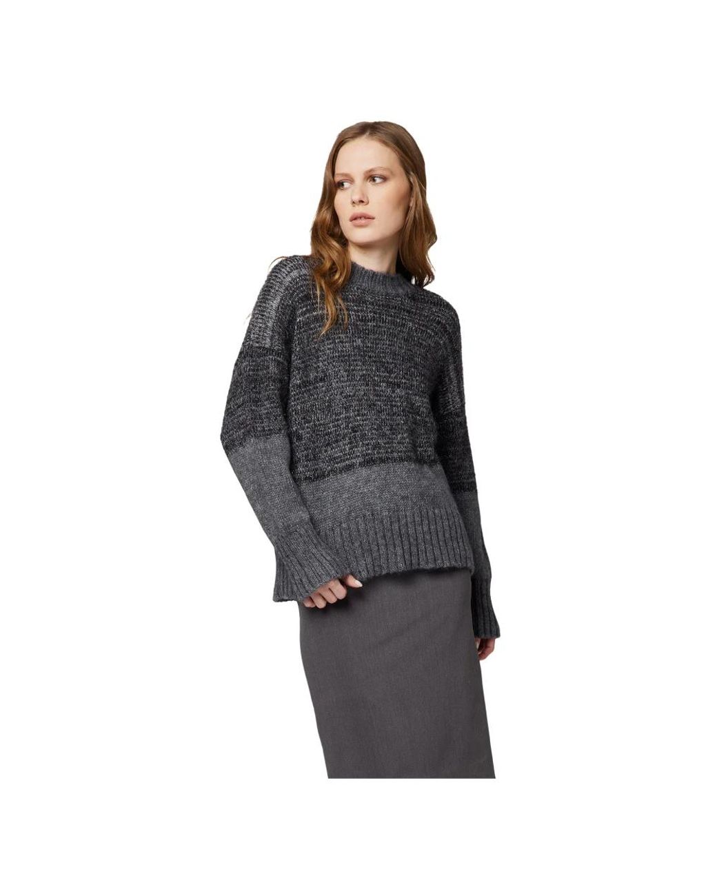 Alpha Studio Girocollo M/Sweater in het Gray