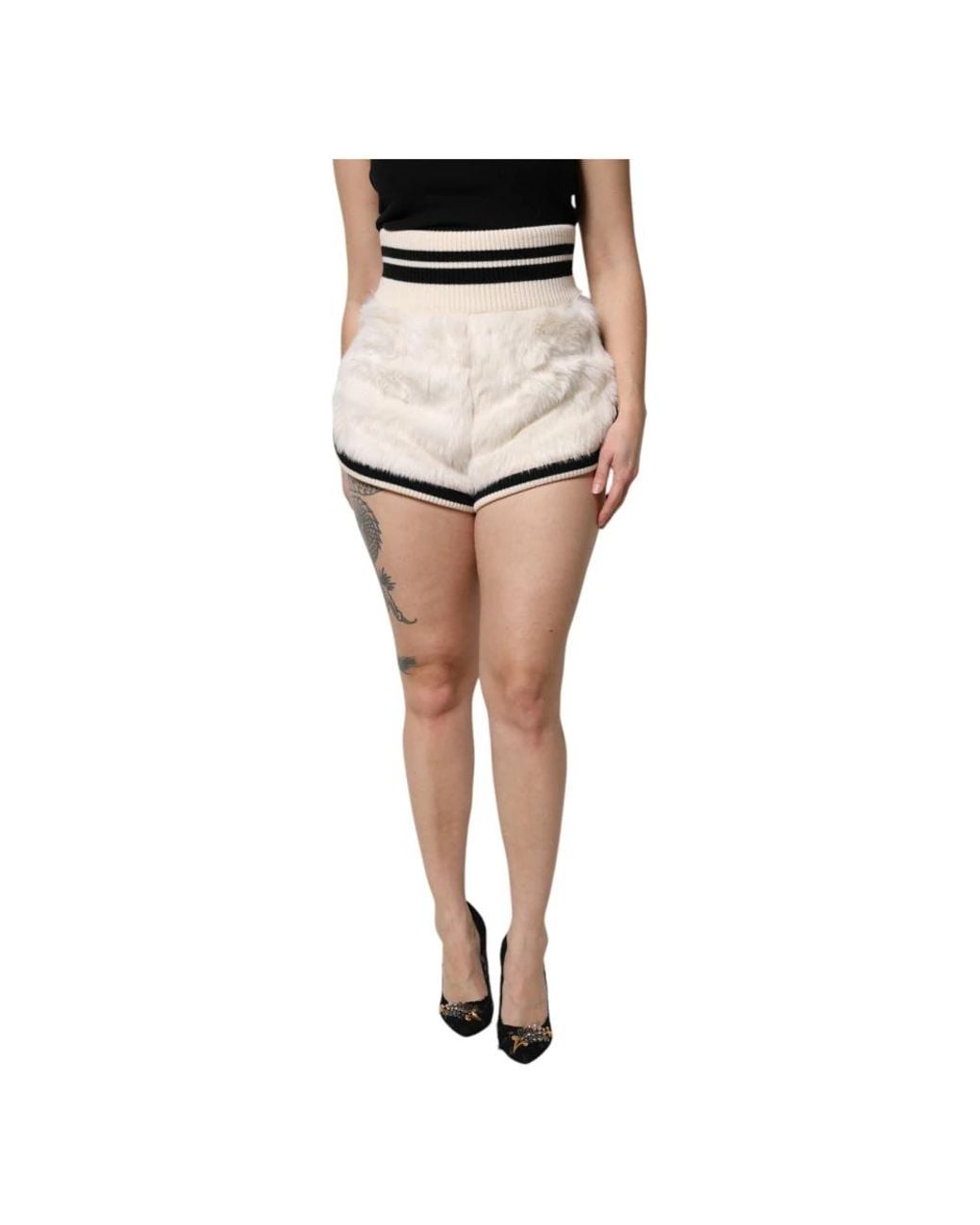Dolce & Gabbana White Short Shorts