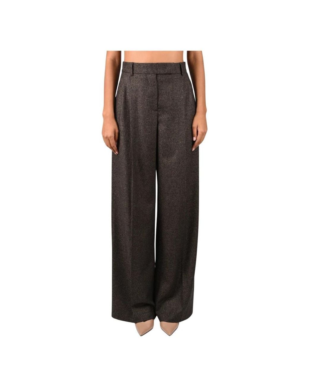 MSGM Black Wide Trousers