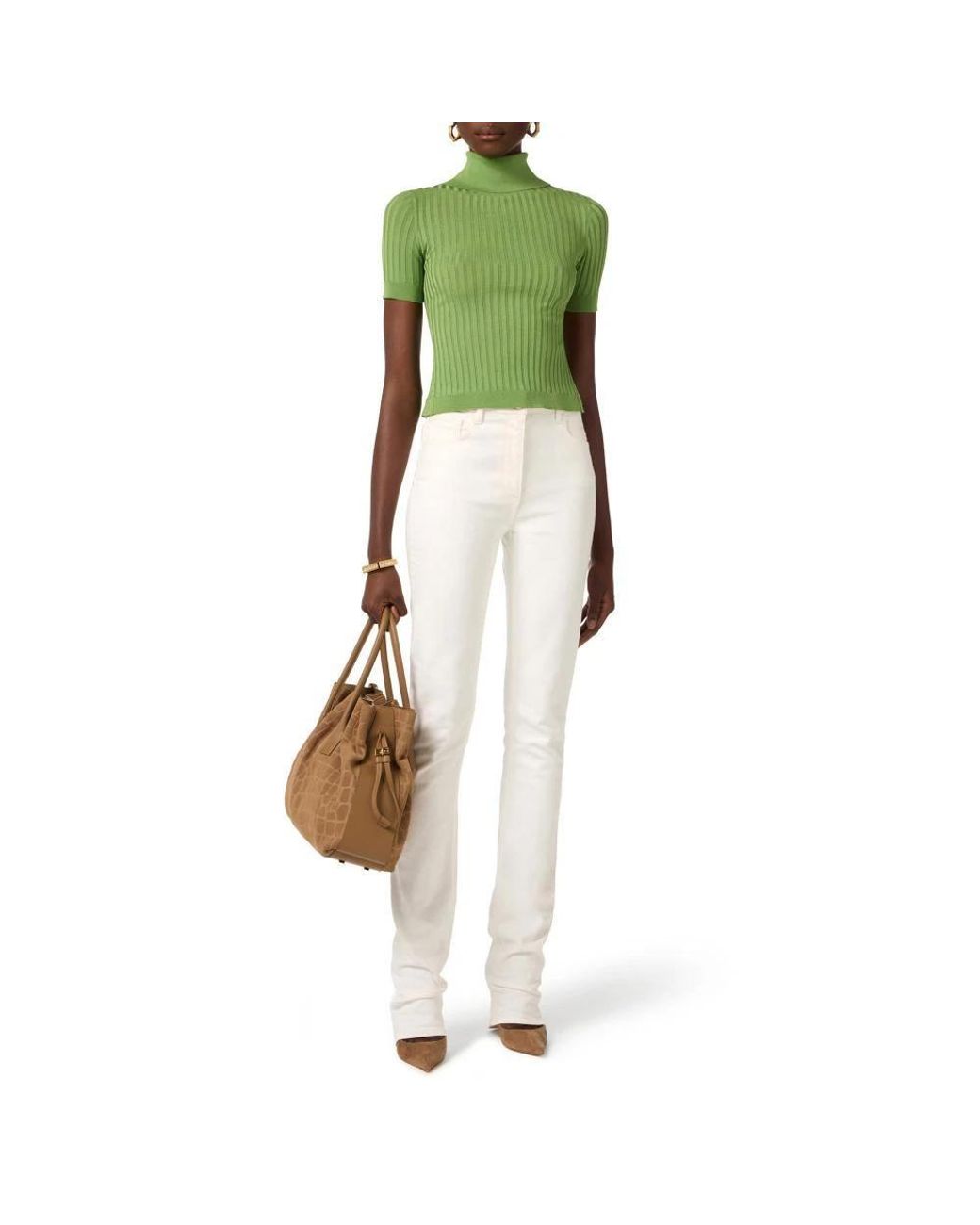 Elisabetta Franchi Green Turtlenecks