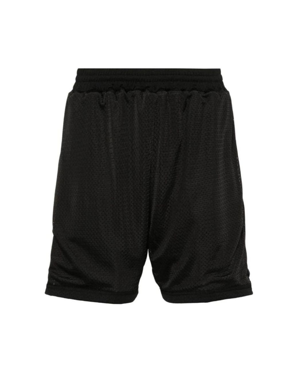 Represent Korte Broeken ,Zwart ,Polyester Zwarte Geperforeerde Weef Shorts in het Black voor heren