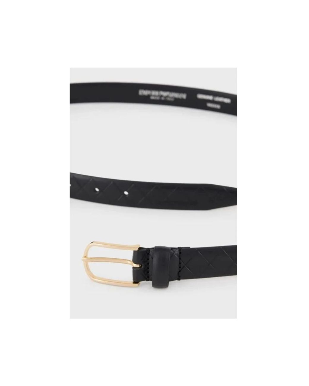 Emporio Armani Black Belts for men