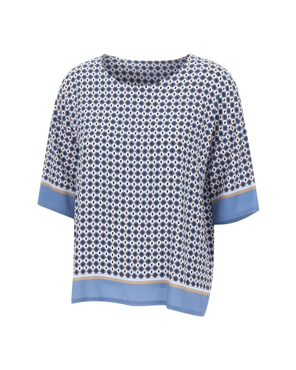 Kangra Stretch Viscose Blouse in het Blue