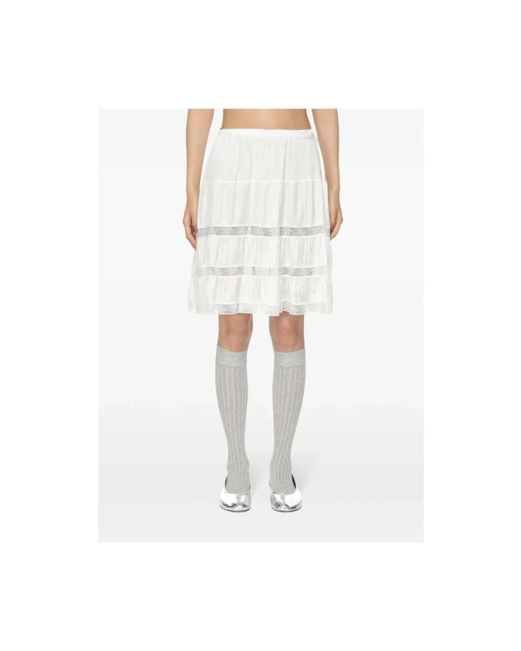GIMAGUAS White Midi Skirts