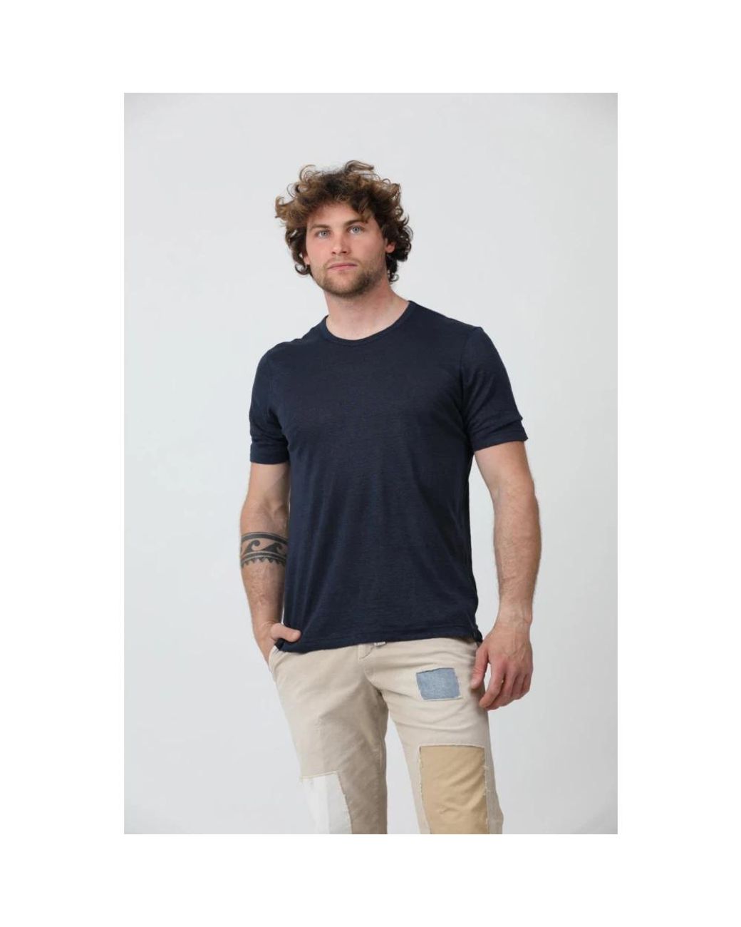 Gran Sasso Blue T-Shirts for men