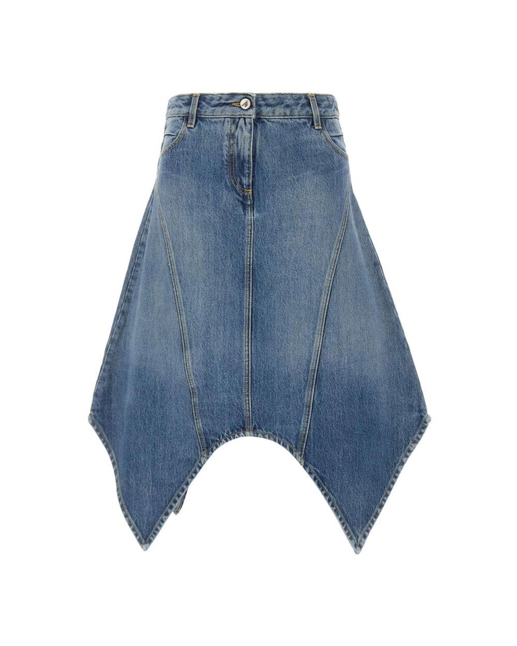 The Attico Blue Denim Skirts