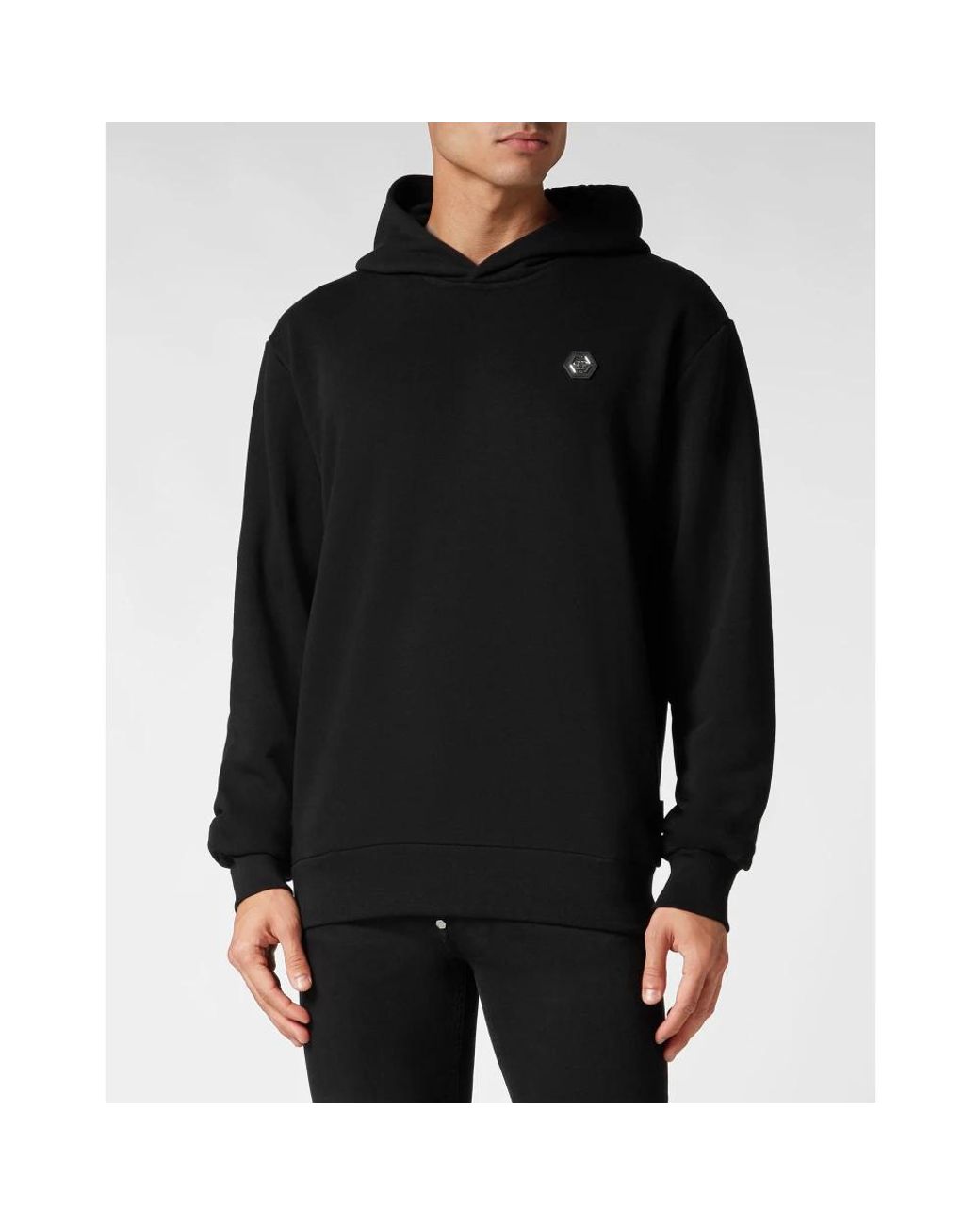 Philipp Plein Black Hoodies for men