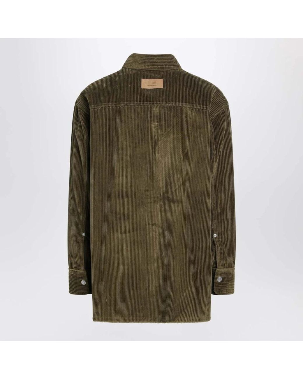 AMI Green Bronze Corduroy Shirt for men