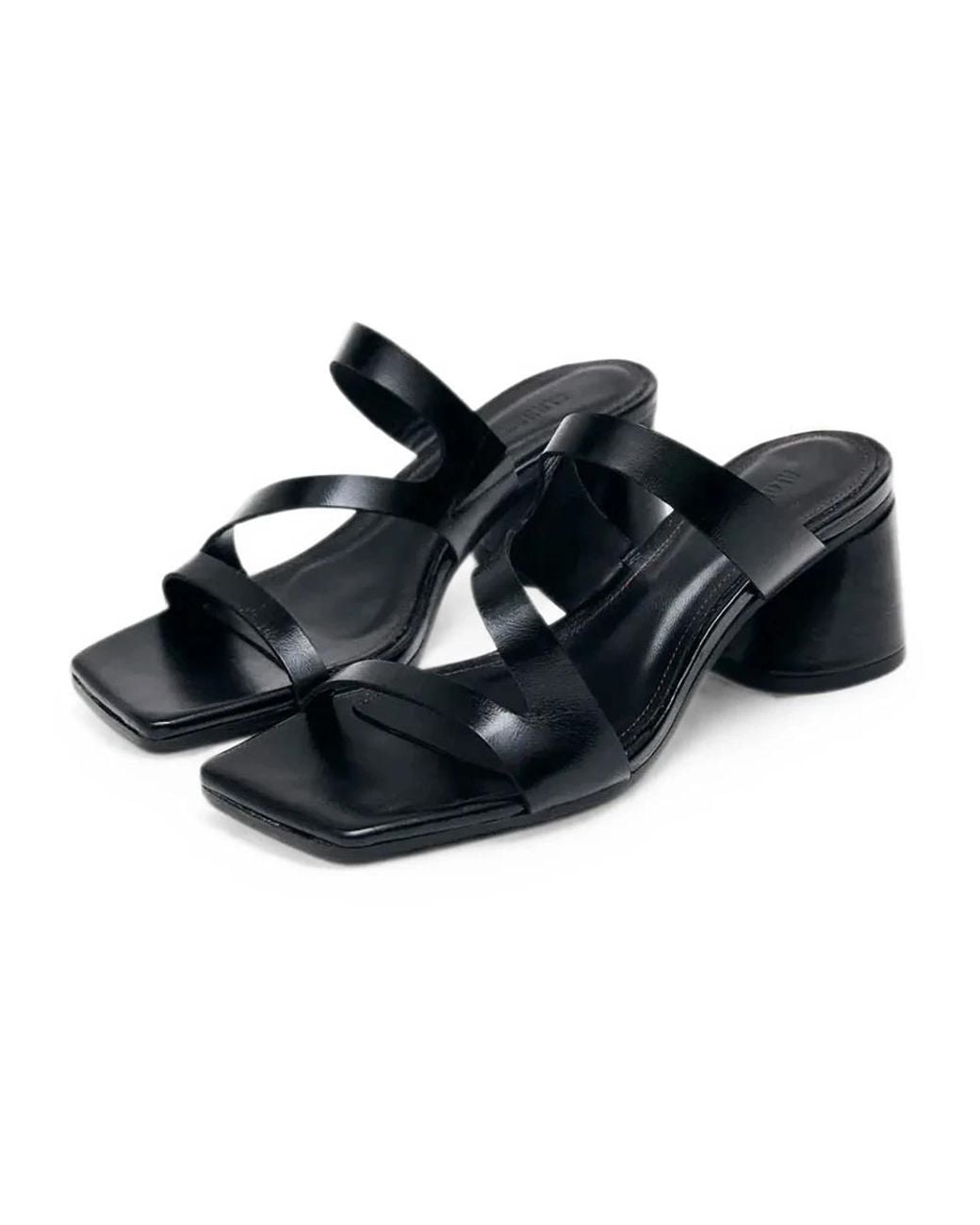 Alohas Blue Heeled Mules