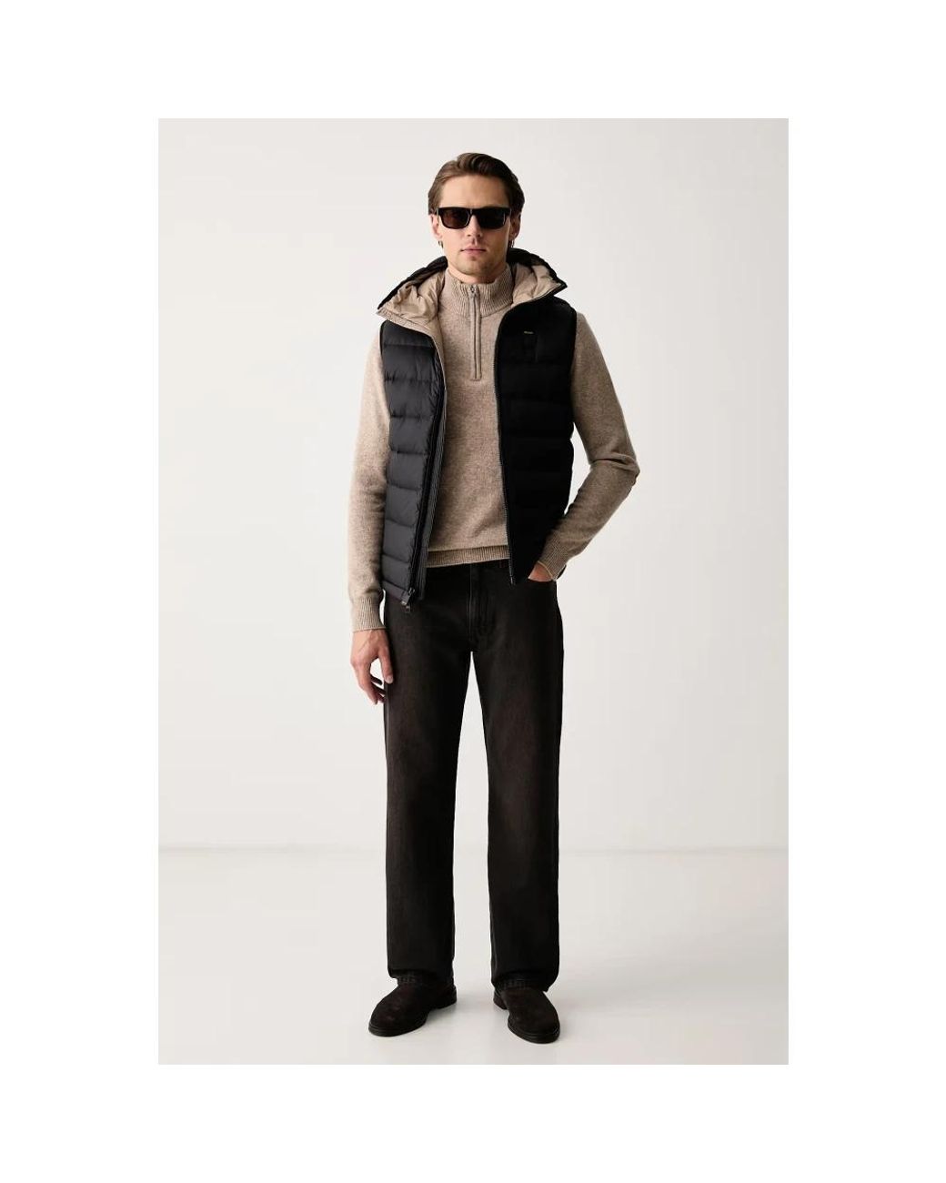 Vests Blauer de hombre de color Black