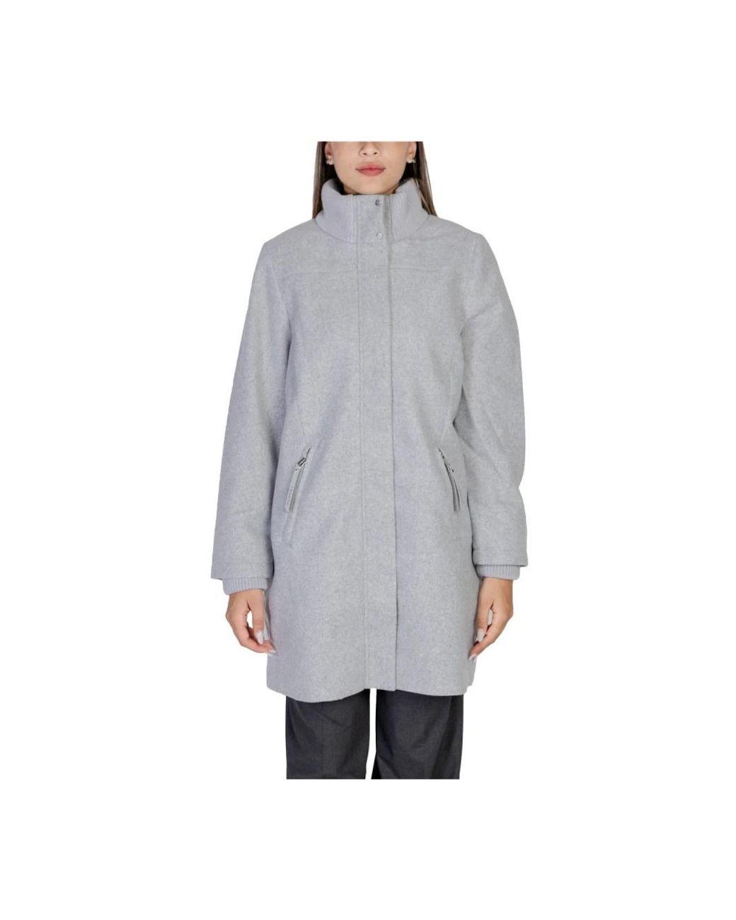 Street One Jassen ,Grijs ,Polyester Grijze Effen Jas Met Ritssluiting in het Gray
