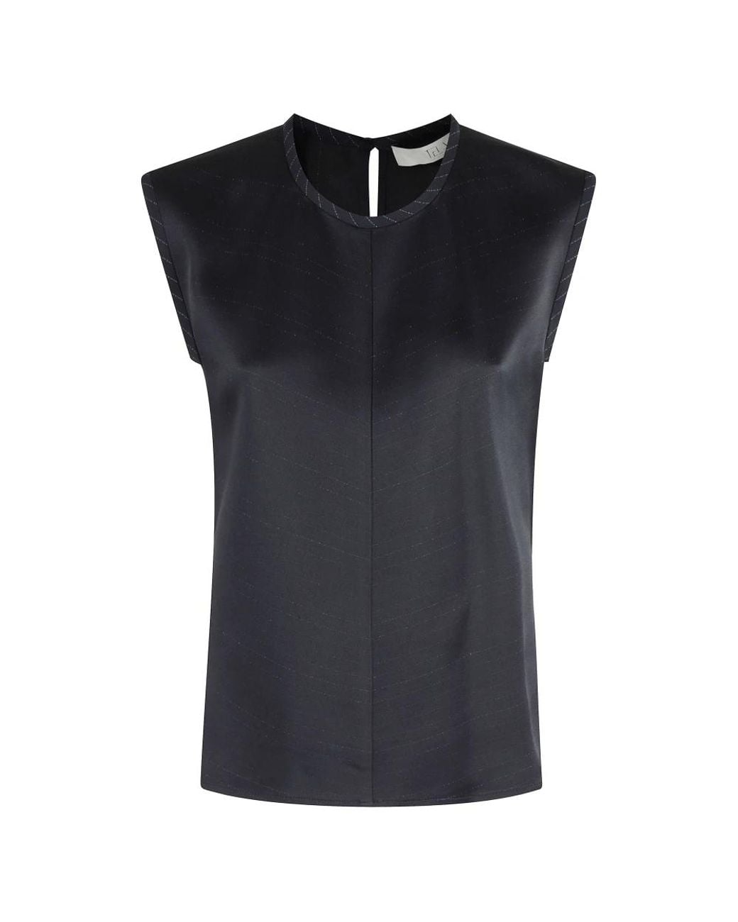 Tela Black Sleeveless Tops