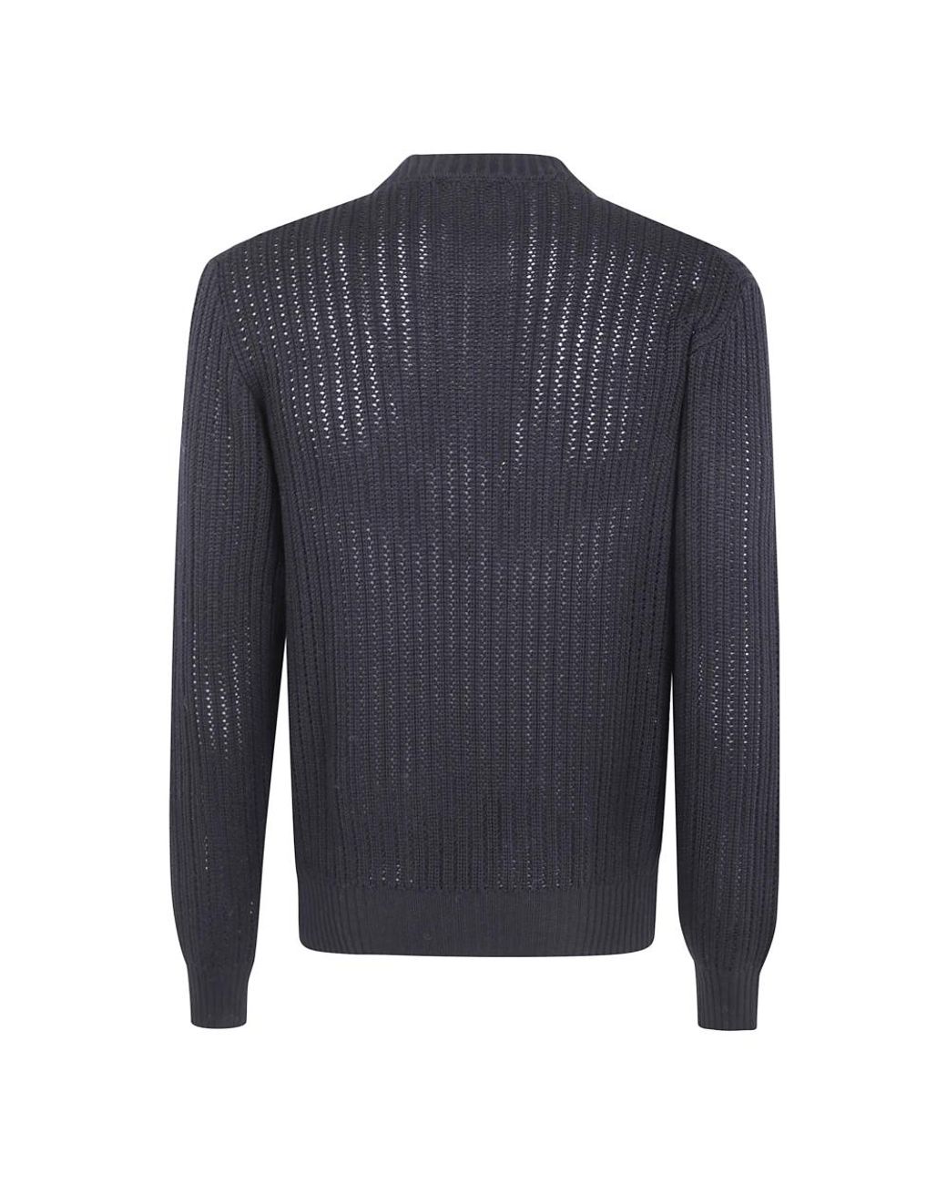 FILIPPO DE LAURENTIIS Blue Round-Neck Knitwear for men