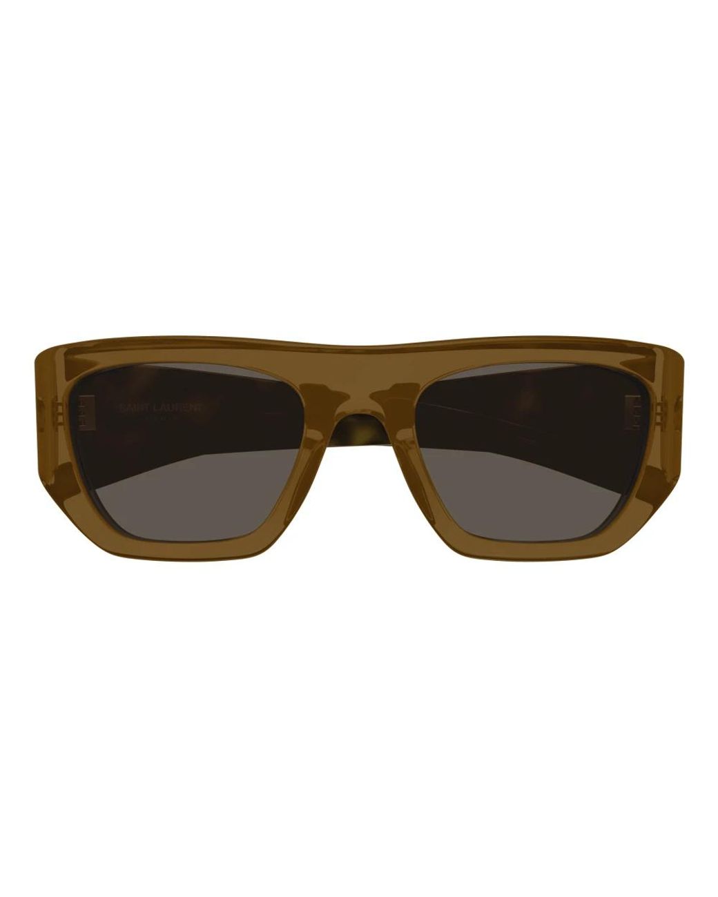 Saint Laurent Brown Square Sunglasses for men