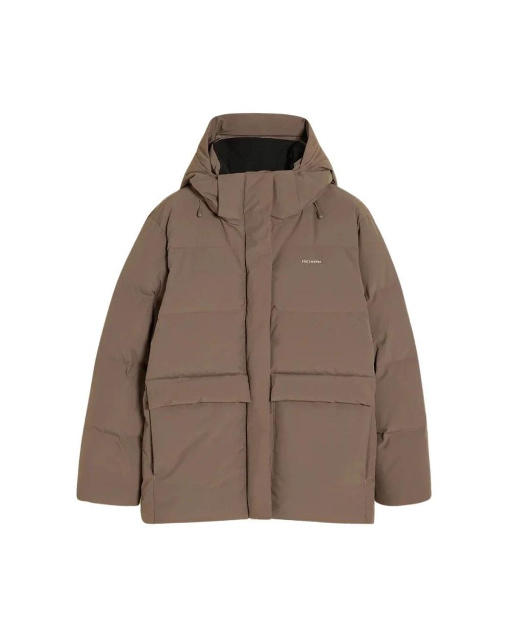 Holzweiler Jassen ,Grijs ,Polyester Taupe Donsjack Voor Koud Weer in het Brown