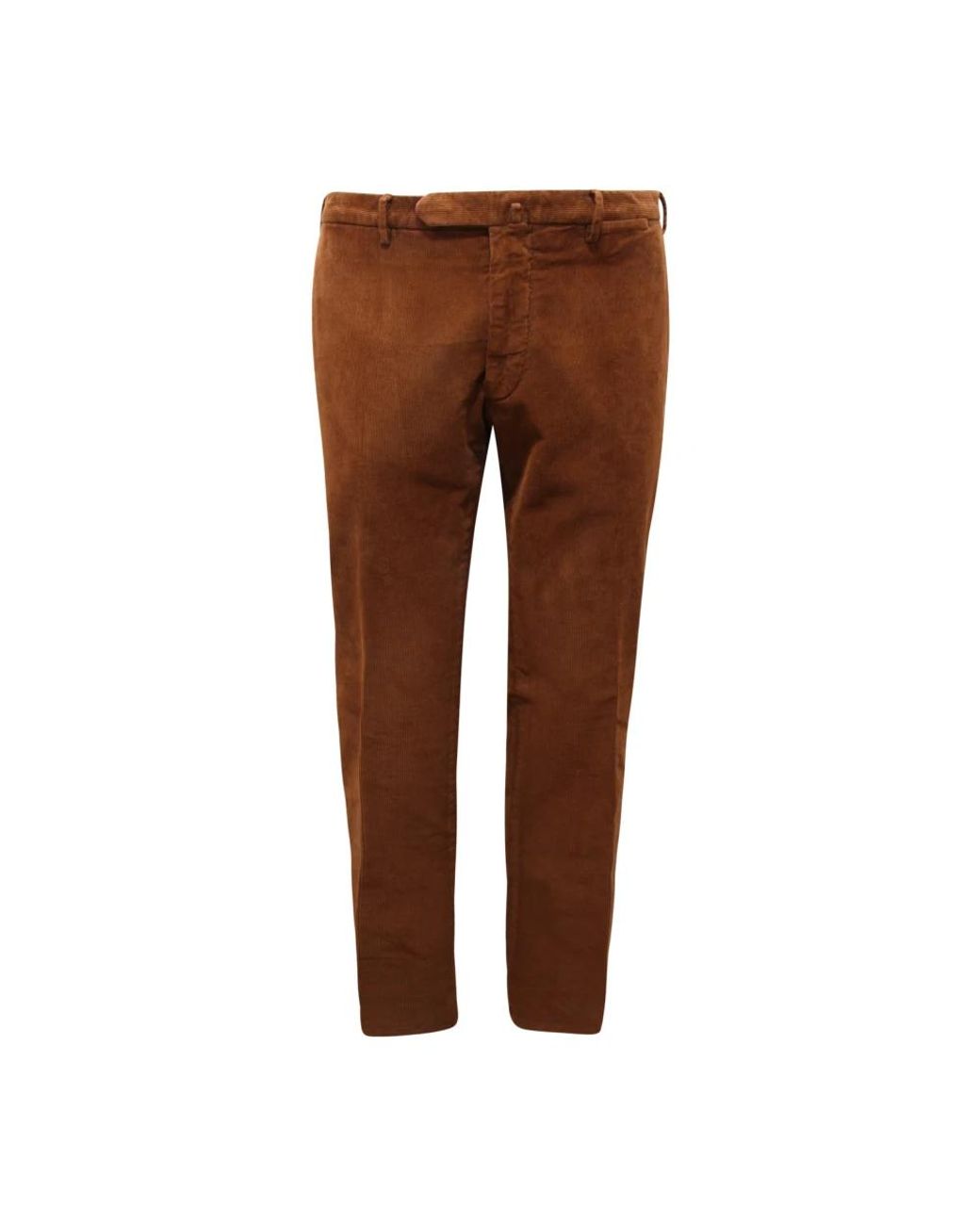 Santaniello Brown Slim-Fit Trousers for men