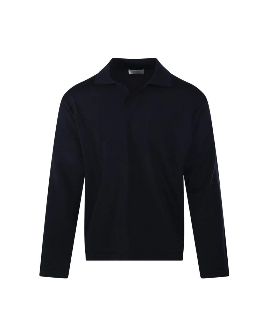 Roberto Collina Polo Ml in het Blue voor heren