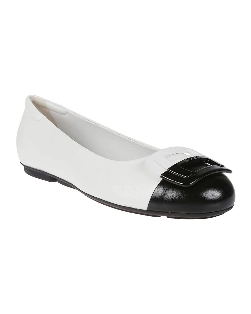 Hogan White Ballerina Shoes