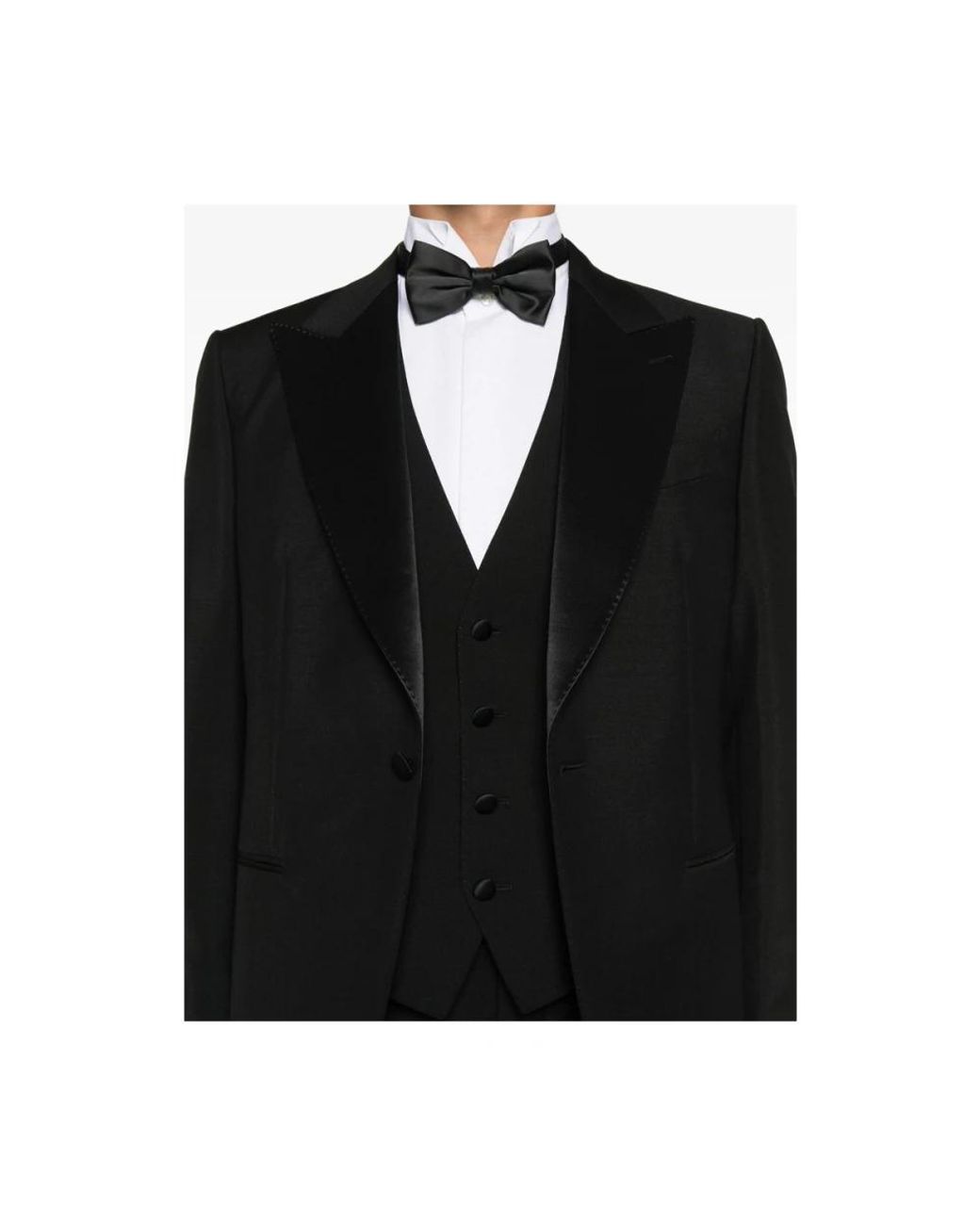 Caruso Black Single Breasted Suits for men