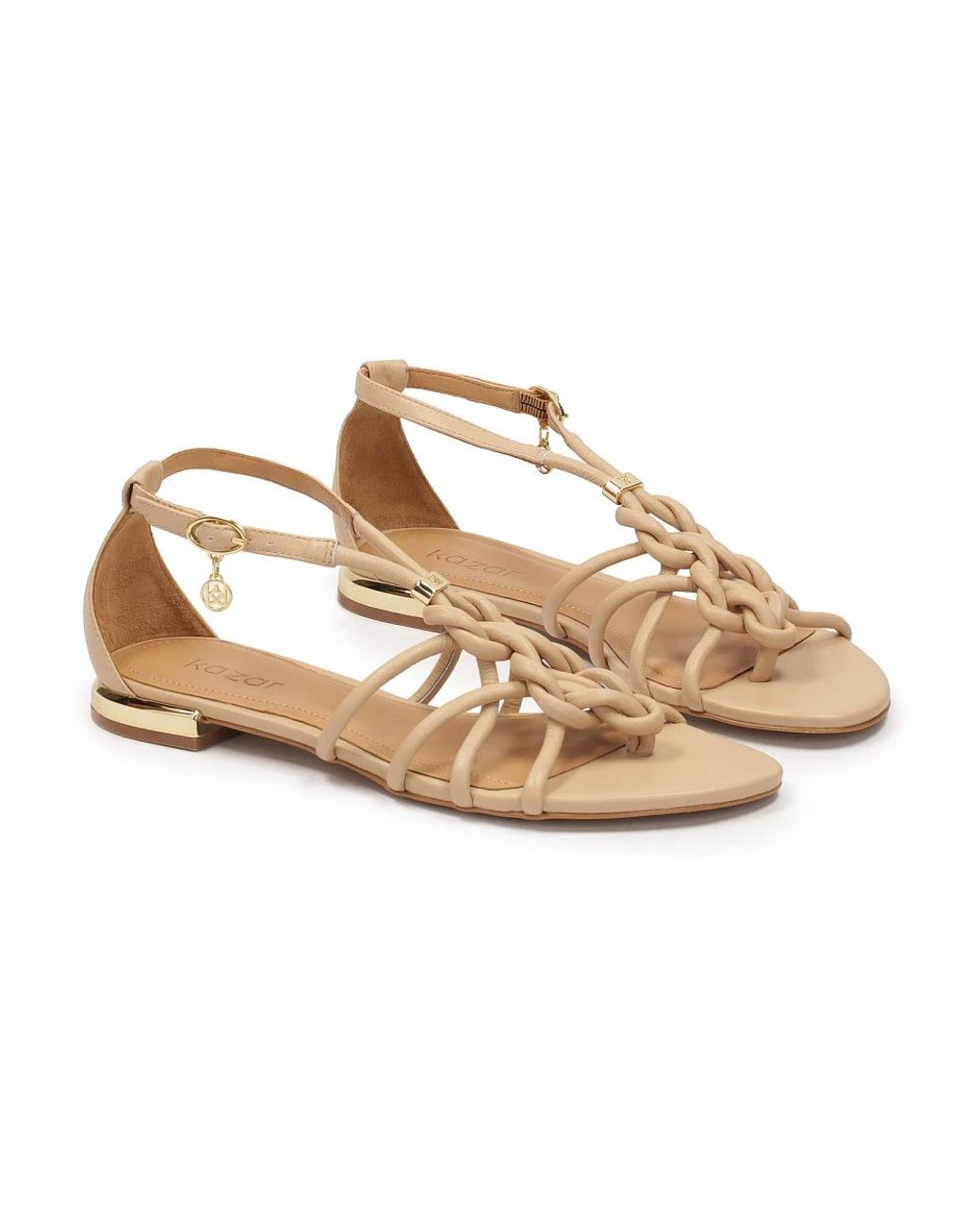Flat Sandals Kazar en coloris Metallic