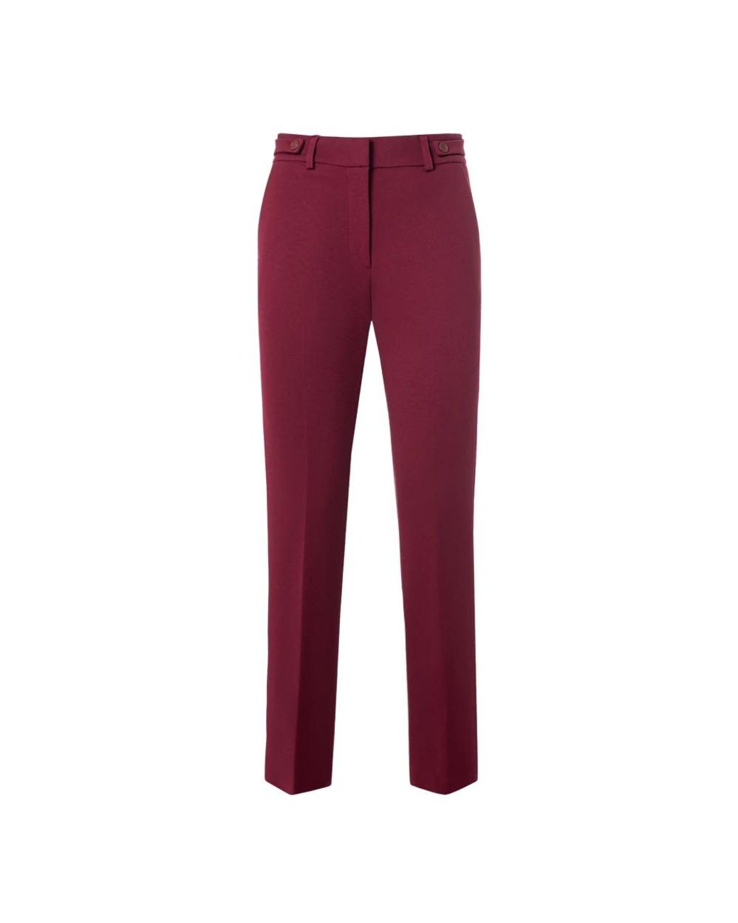 Manila Grace Red Slim-Fit Trousers