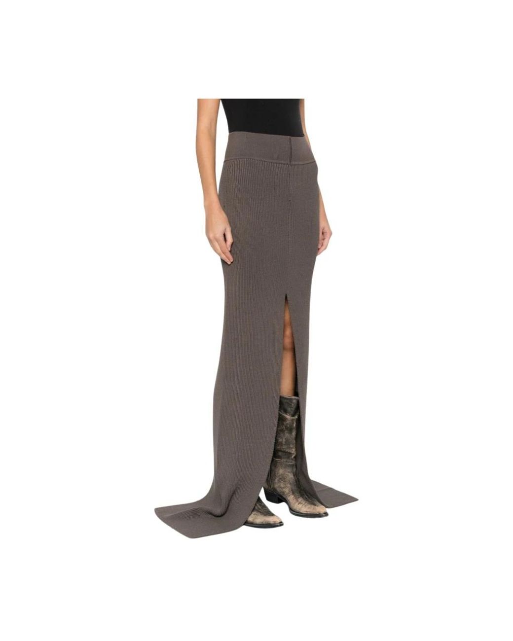 Rick Owens Edfu Maxi Rok in het Brown