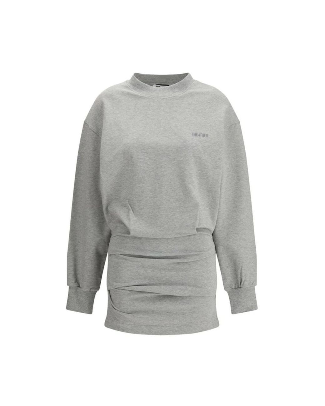 The Attico Gray Short Dresses