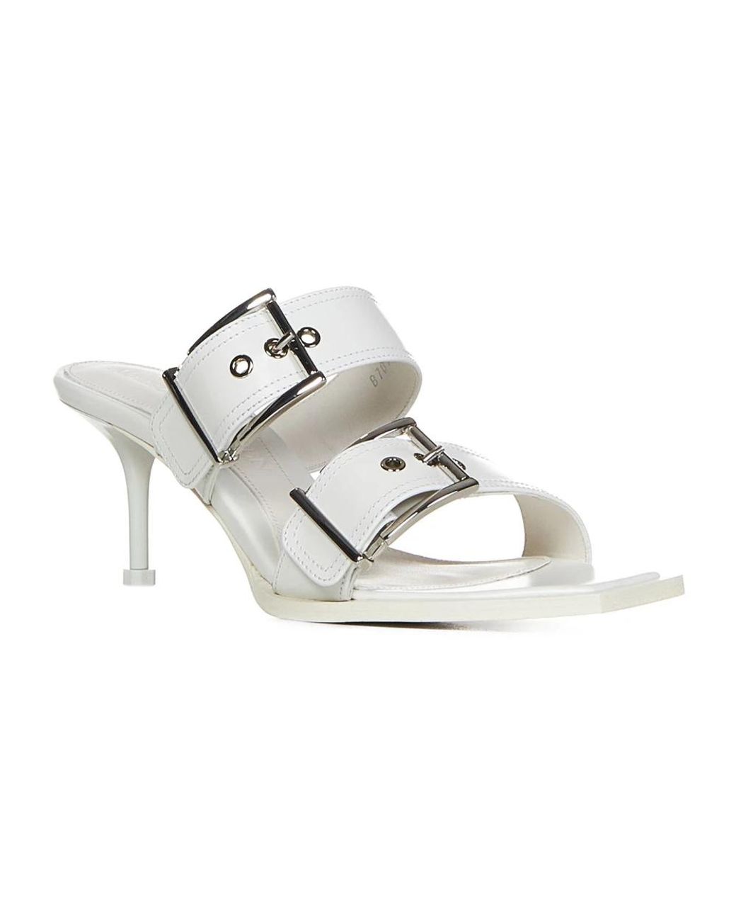 Alexander McQueen Metallic Heeled Mules