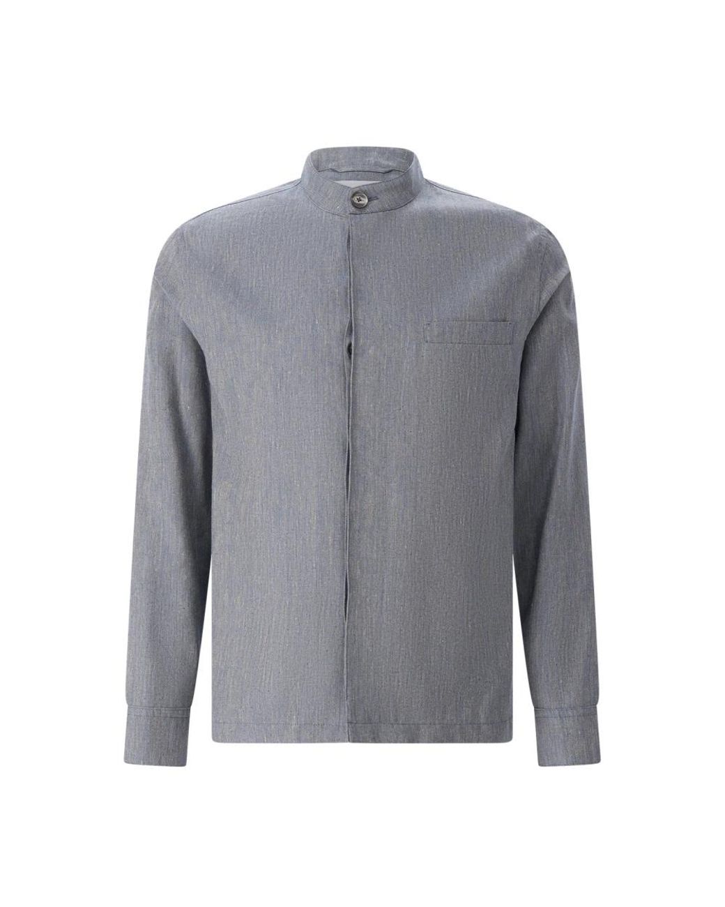 Caruso Gray Casual Shirts for men