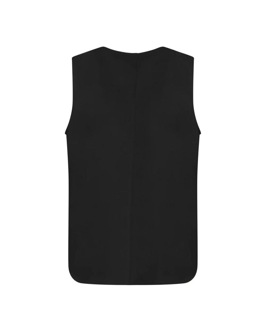 Blanca Vita Black Sleeveless Tops