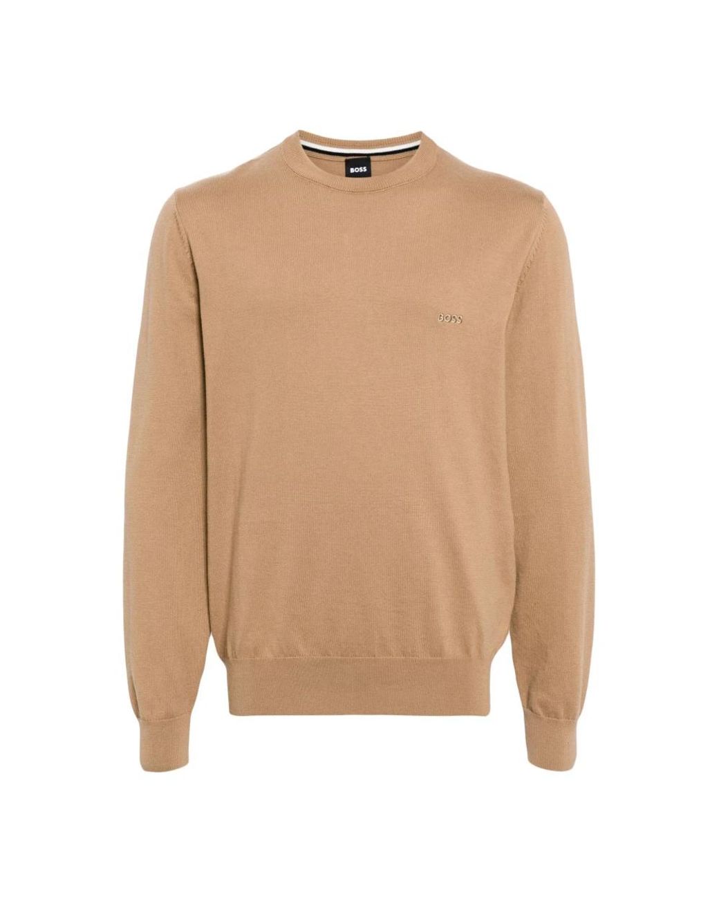 Boss Brown Round-Neck Knitwear for men