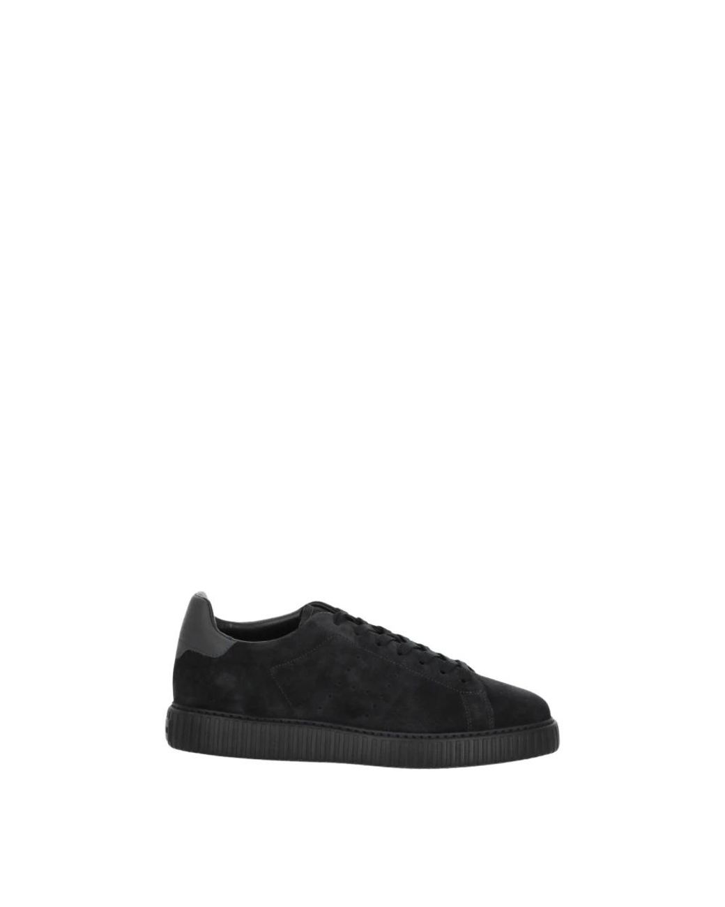 Hogan Black Suede Low-Top Sneakers for men