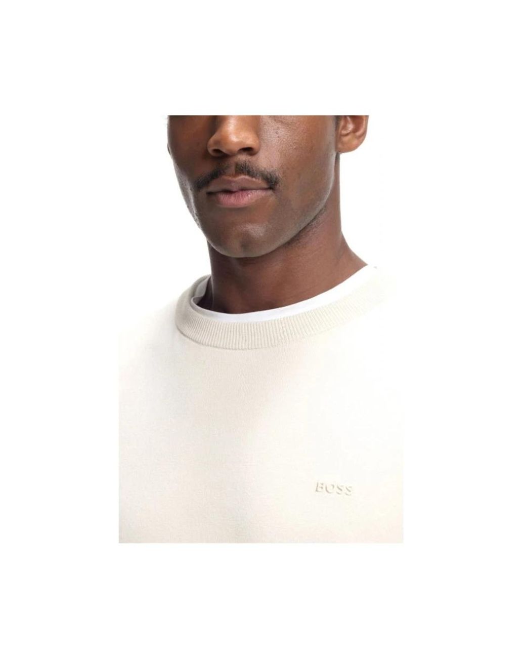 Boss Natural Round-Neck Knitwear for men