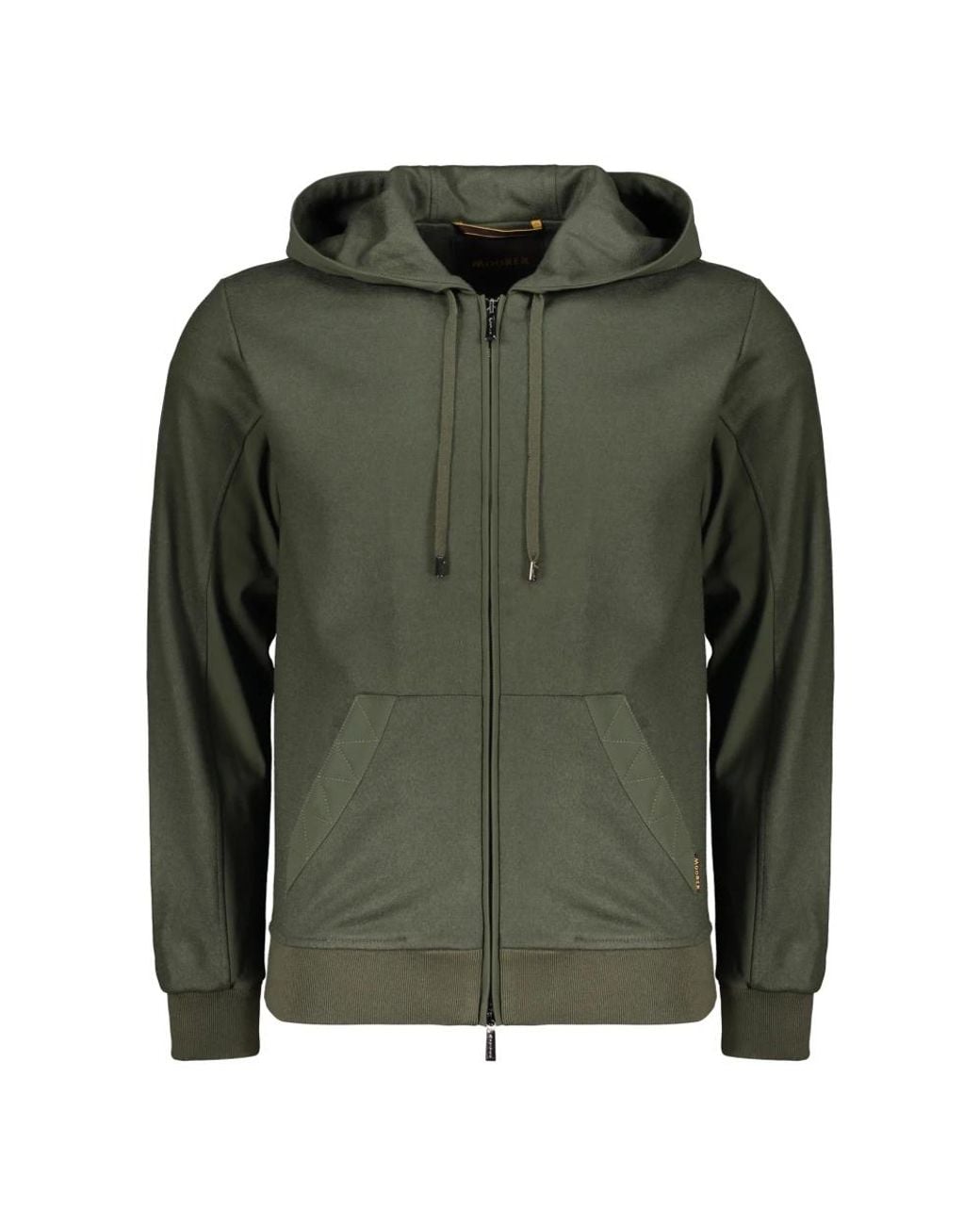 Moorer Green Zip-Throughs for men