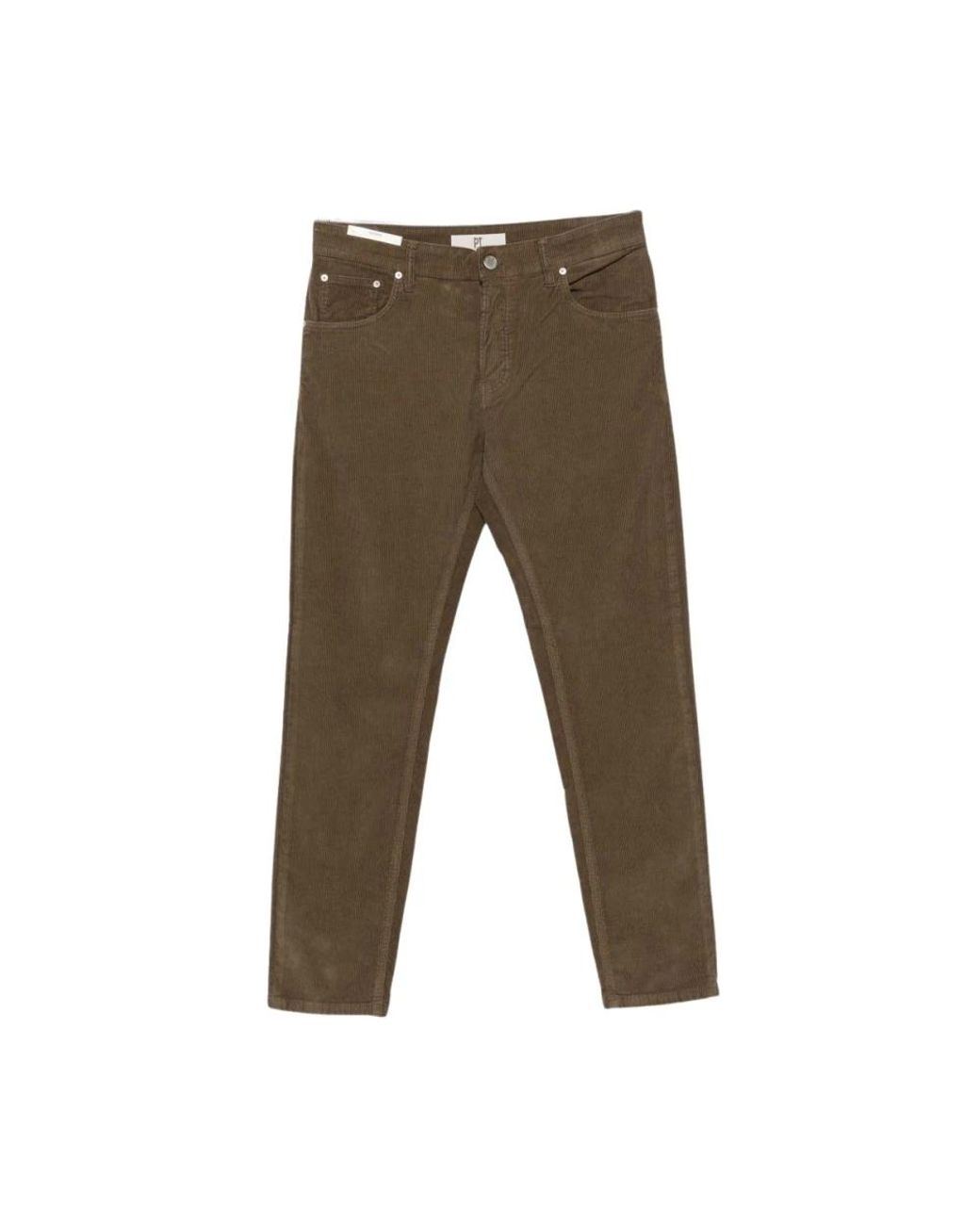 PT Torino Green Straight Trousers for men