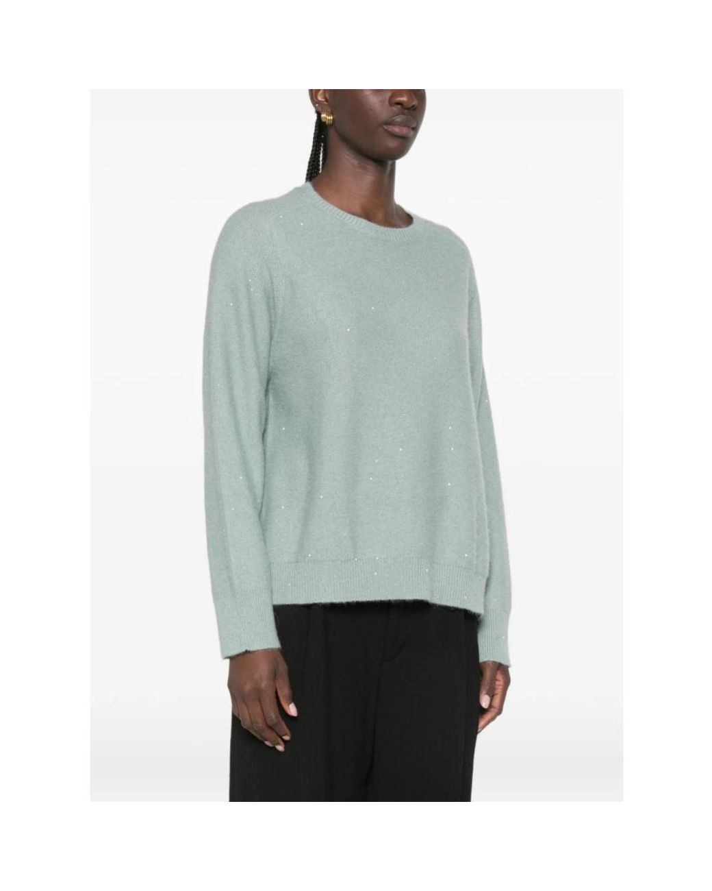 Fabiana Filippi Green Round-Neck Knitwear