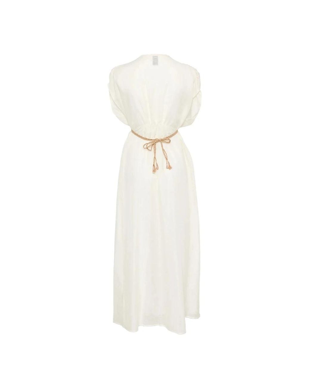 120% Lino White Maxi Dresses