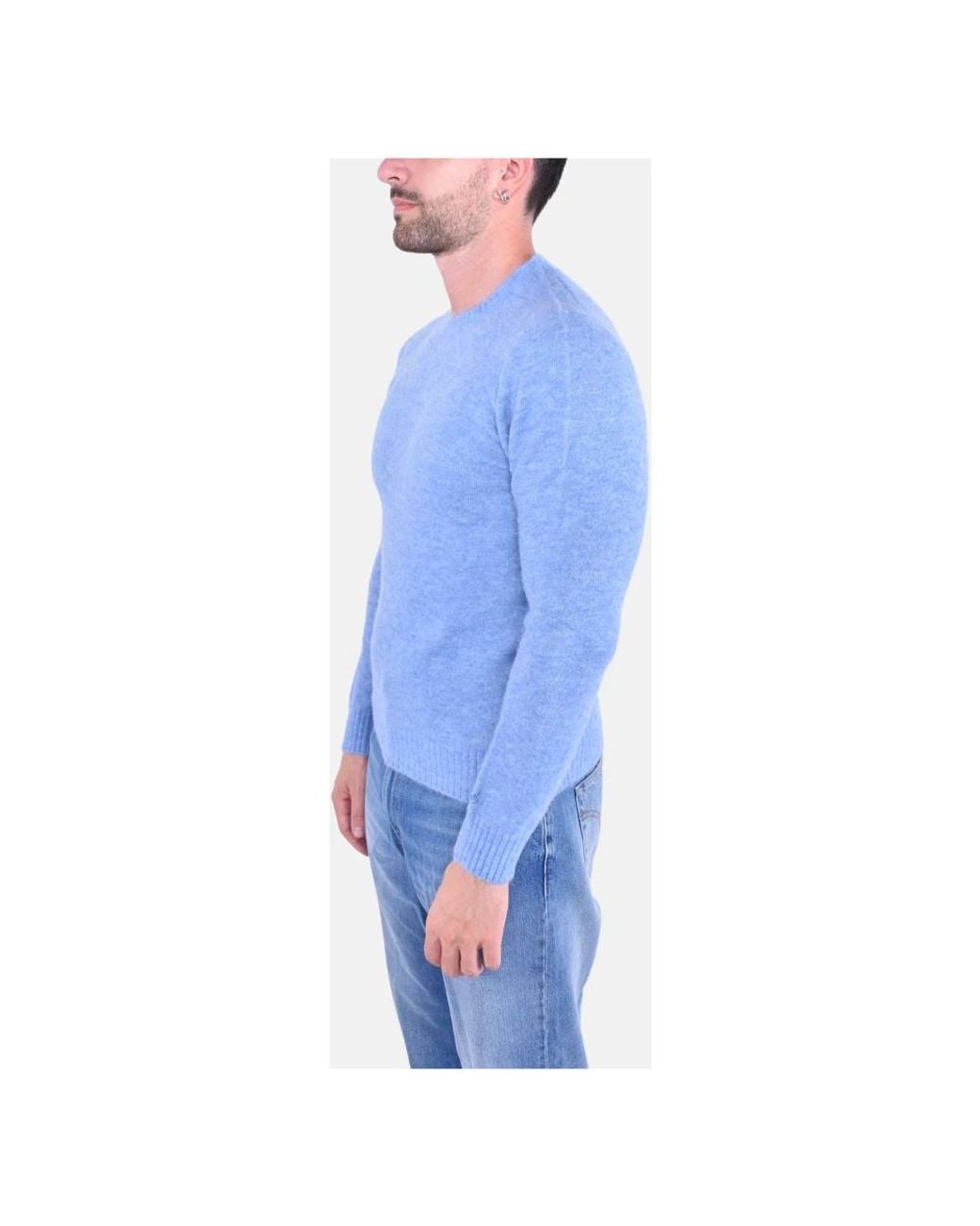Mc2 Saint Barth Blue Round-Neck Knitwear for men