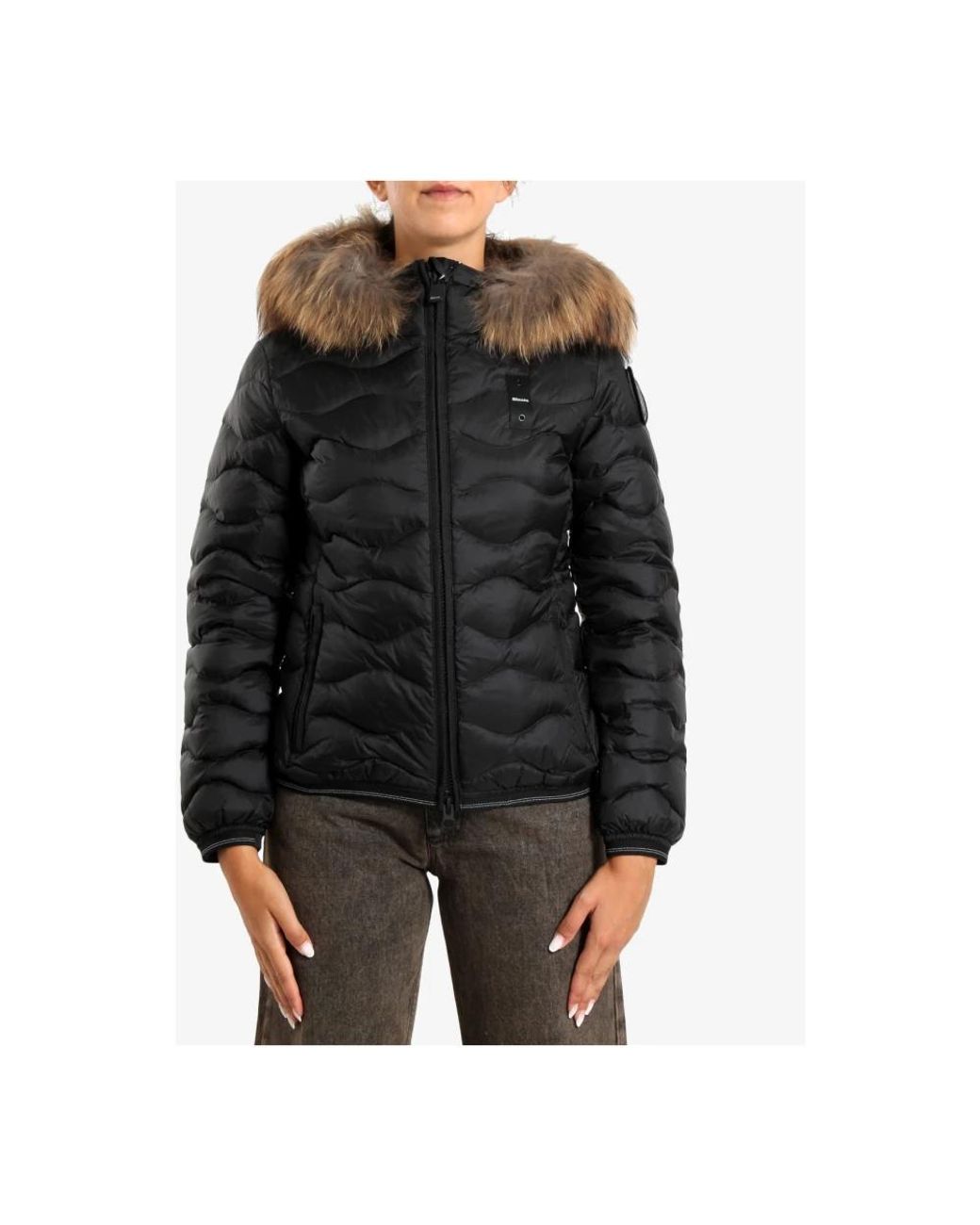 Winter Jackets Blauer de color Black